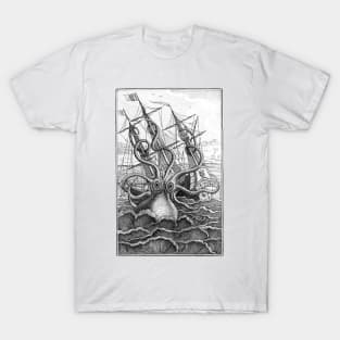 Kraken Unleashed Vintage Ship Attack T-Shirt